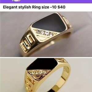 Gold and Black Men's Ring